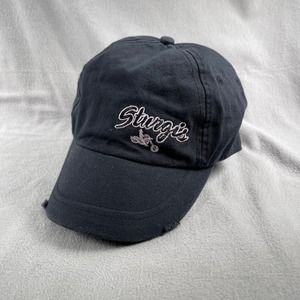 Sturgis Hat Womens Black Strapback Short Bill Cadet Army‎ Cap Y2K